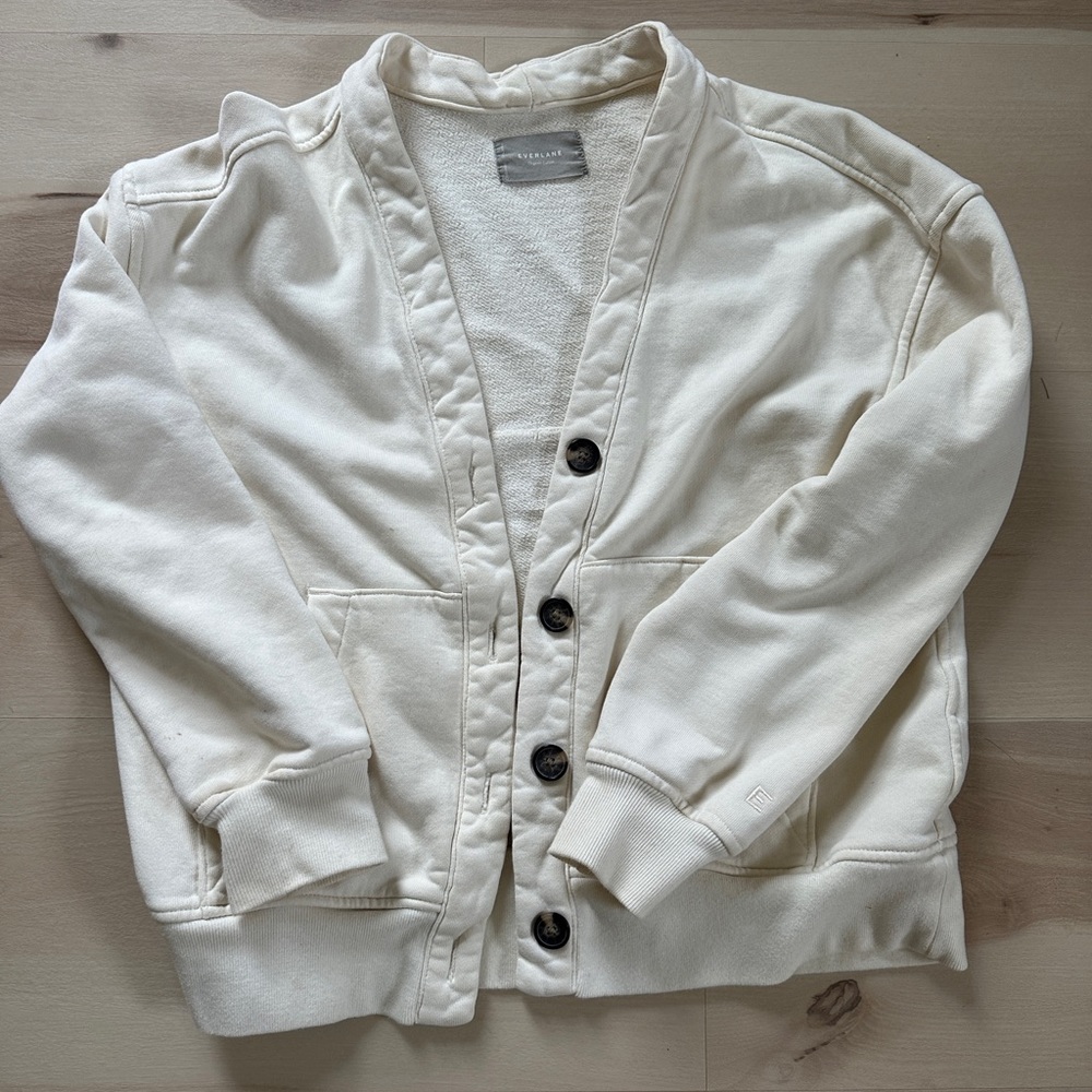 Everlane cream cardigan